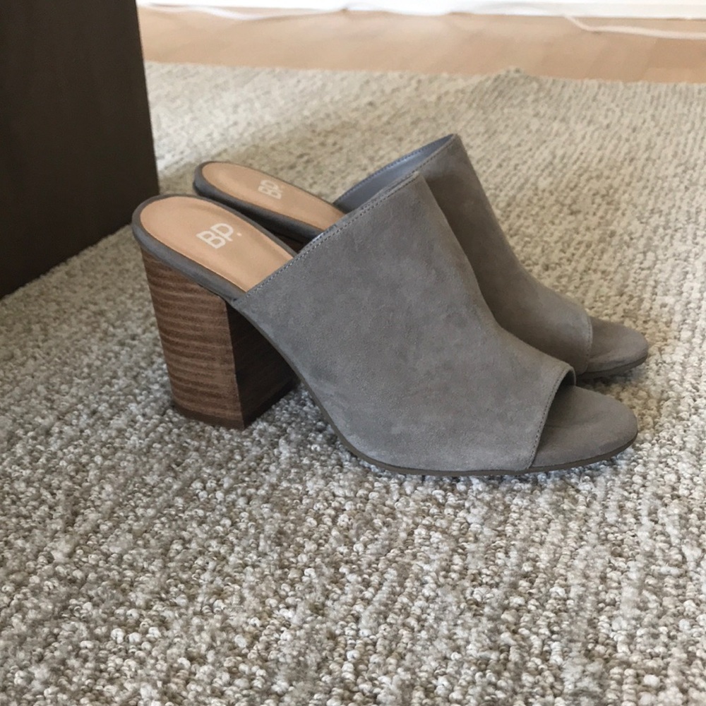 Nordstrom B.P. Tale 2 Mule - Gray Suede